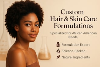 create custom hair and skin care products tailored for african american hair