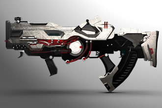 remodel 3d gun for game,3d game assets, animate gun for ue5,3darmored,3d helmet