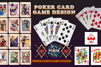design custom tarot deck, poker cards box packaging 54 cards ready for print
