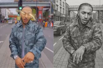 draw a realistic pencil sketch from your photo,