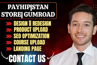 design payhip stanstore gumroad ecommerce digital product redesign shopify store