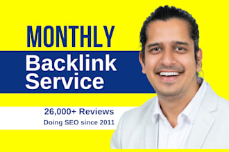 build monthly white hat backlinks from high authority sites