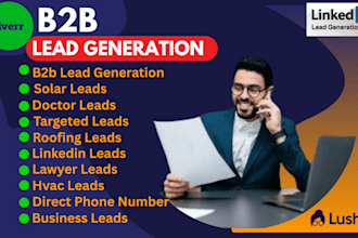 do b2b lead generation and solar leads, roofing, lawyer, hvac, doctor leads