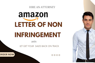 draft and reinstate your amazon listings with a letter of non infringement, asin