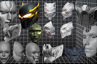 sculpt 3d masks and unique 3d helmet mask 3d armour