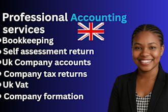 be UK accountant for UK company accounts, UK tax, vat, UK tax return, ct600
