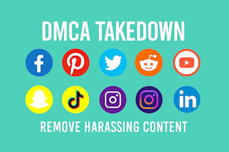 remove harassing, defamatory, infringing content under dmca