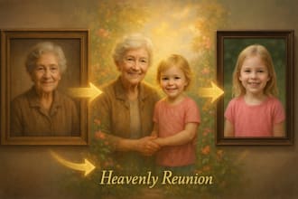 combine loved ones into one tribute portrait