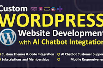 build custom wordpress website with chatbot integration