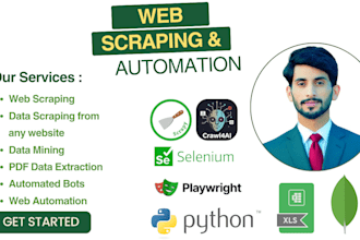 do ai driven web scraping, data extraction using scrapy, selenium, playwright