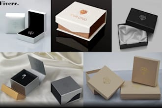 do design luxury and modern jewelry logo with 3d mockup