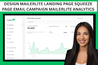 design mailerlite landing page squeeze page email campaign mailerlite analytics