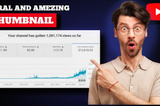 design a viral amazing  you tube thumbnail in just 1 hours
