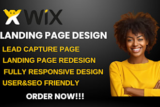 design a professional wix landing page for ads or lead generation wix studio
