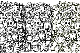 create the most fascinating doodle art illustration