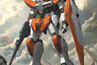 create a sci fi robot and mecha concept art