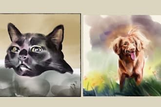 draw pet illustration for you