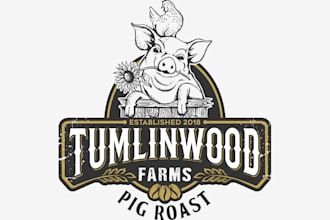 do custom vintage logo design  retro timeless and handcrafted