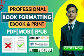 be your expert book formatter for amazon kdp book formatting, print and ebook