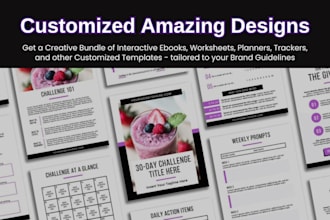 create epic ebook design, worksheets, trackers, and planners