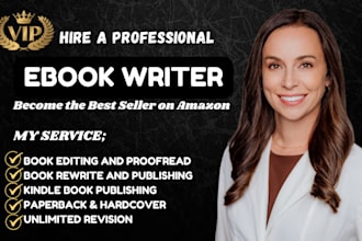 be your ebook writer, ebook ghostwriter, amazon kdp, rewrite, ghost book writer