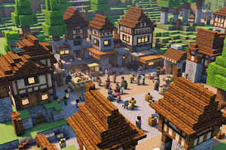 build minecraft villages ,castles,spawns ,hubs ,farms