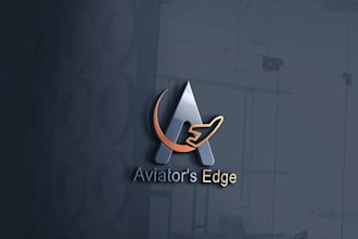 design a hand drawn custom alpha aviation or travel brand logo