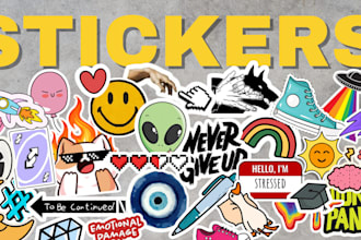 design aesthetic and custom stickers using canva