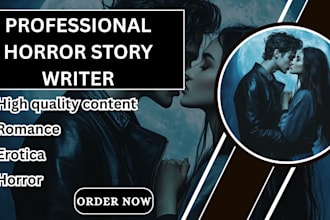 write, edit and format romance novel, fiction, horror story
