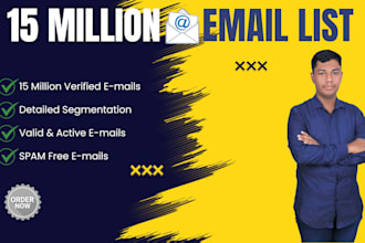 provide 15 million bulk email verification and list cleaning for email marketing