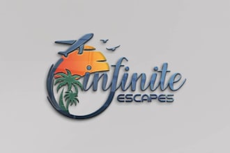design modern travel, hotel, vacation and agency logo
