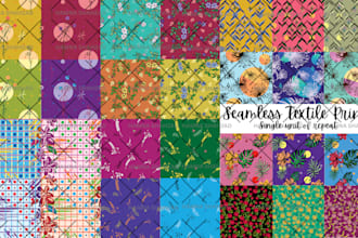 create seamless textile patterns of your choice