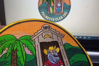 create and deliver embroidery patches, labels services asap