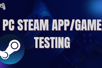 test and review your pc steam game app on PC