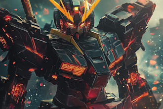 do illustration and concept mecha, gundam, and robot