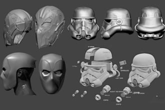 sculpt 3d helmet 3d mask wearable cosplay mask custom 3d mask 3d prop stl file