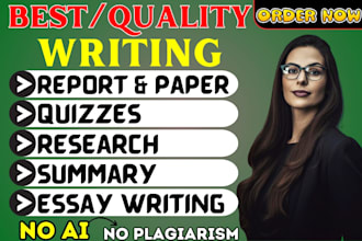 write research reports, summaries, assignments, proposal in apa mla on any topic