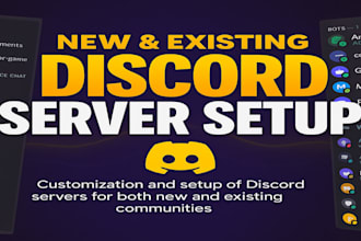 do new and existing discord server setup within 12 hours