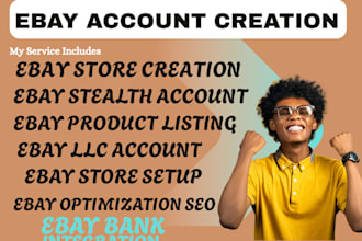 ebay seller account any country, ebay store setup, ebay listing, ebay SEO