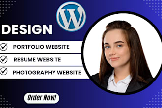 build portfolio website, resume website, photography website