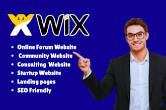 do wix online forum website community website wix consulting website wix startup