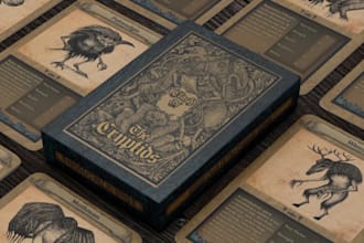 design card game, box art, card game board game, board game design, box mockup