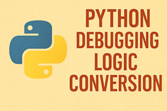 debug your python code and convert logic into clean scripts