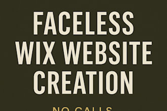 desing a custom wix website facelessly