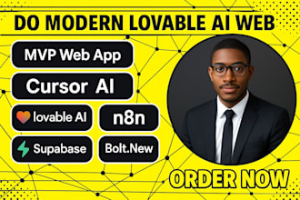 do modern lovable ai web app, lovable ai website, mvp web app, cursor ai, n8n