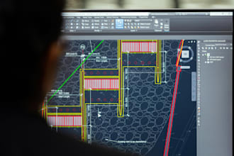 draw, redraw 2d architectural floor plan, blueprint autocad