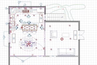 create a floor plan for both residential and commercial buildings using ca