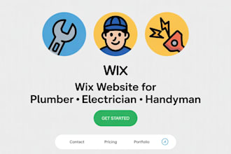 create a wix website for plumber, electrician, handyman, roofer, mechanic