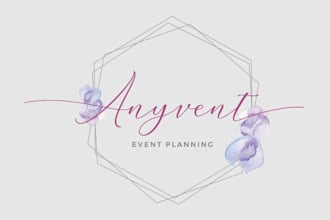 do creative unique event planning logo design for you