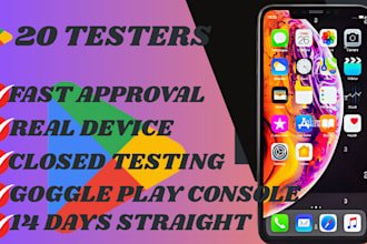 provide google play testers goggle play console 20 testers closed testing